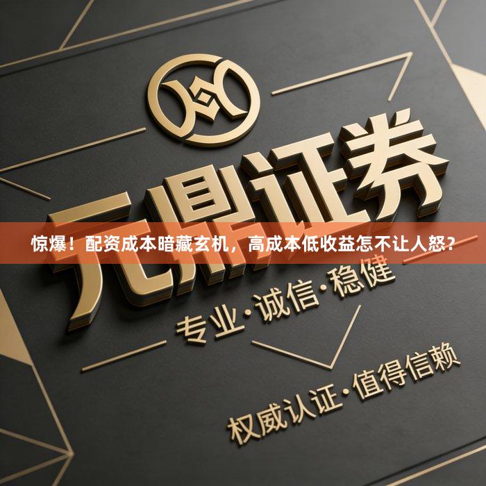 惊爆！配资成本暗藏玄机，高成本低收益怎不让人怒？