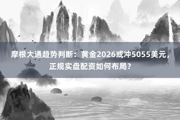 摩根大通趋势判断：黄金2026或冲5055美元，正规实盘配资如何布局？