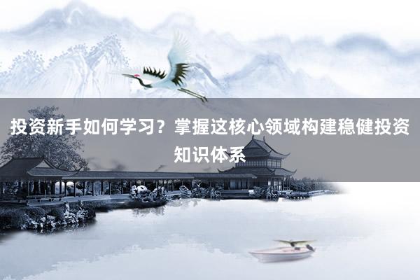 投资新手如何学习？掌握这核心领域构建稳健投资知识体系
