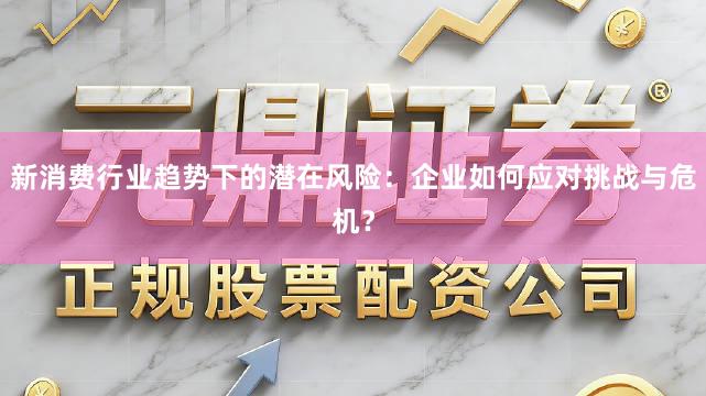 新消费行业趋势下的潜在风险：企业如何应对挑战与危机？