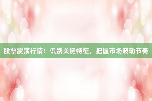 股票震荡行情：识别关键特征，把握市场波动节奏