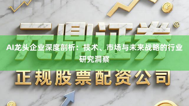 AI龙头企业深度剖析：技术、市场与未来战略的行业研究洞察